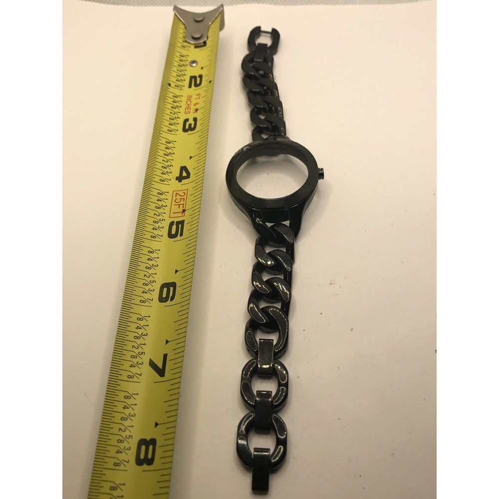 Fossil Watch Parts Case 24mm Band 14mm clasp No Crystal Black Tone GY291